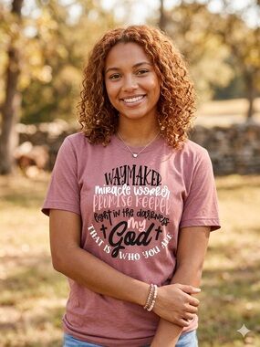 Waymaker Graphic Tee - Dusty Rose Short Sleeve Top